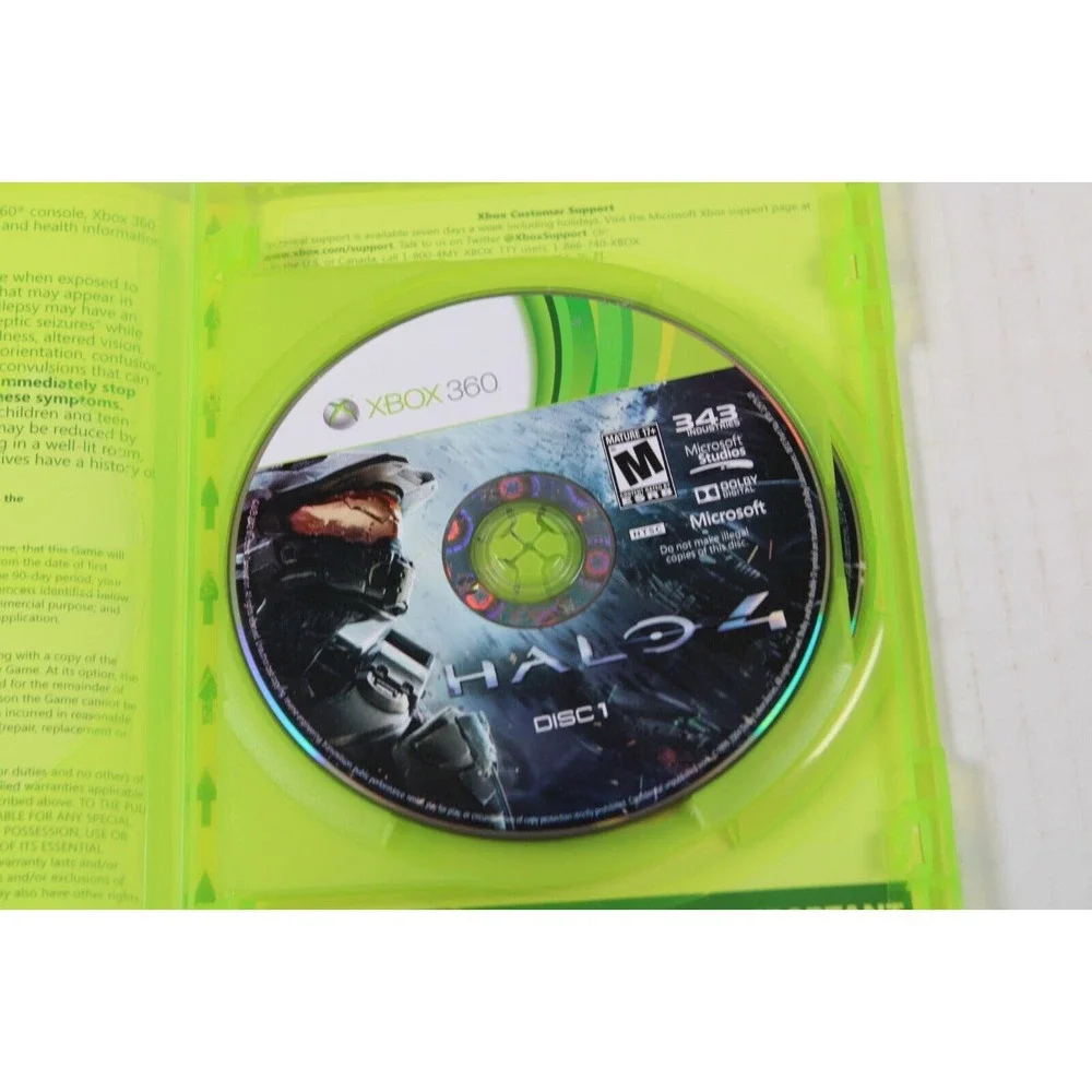Halo 4 (Microsoft Xbox 360, 2012) authentic, both discs included, tested